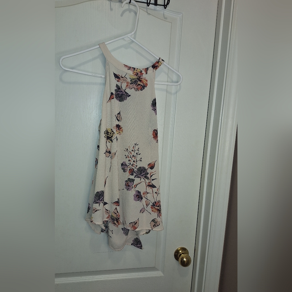 AUDREY 3 +1 /Sleeveless floral top with a hidden open back /  / LARGE